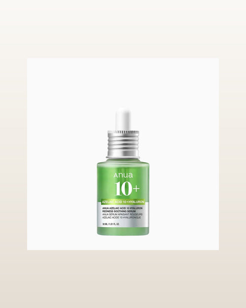 Azelaic Hyaluron Soothing Serum 30ml — product media concept (merchant packaging preserved, studio background only)