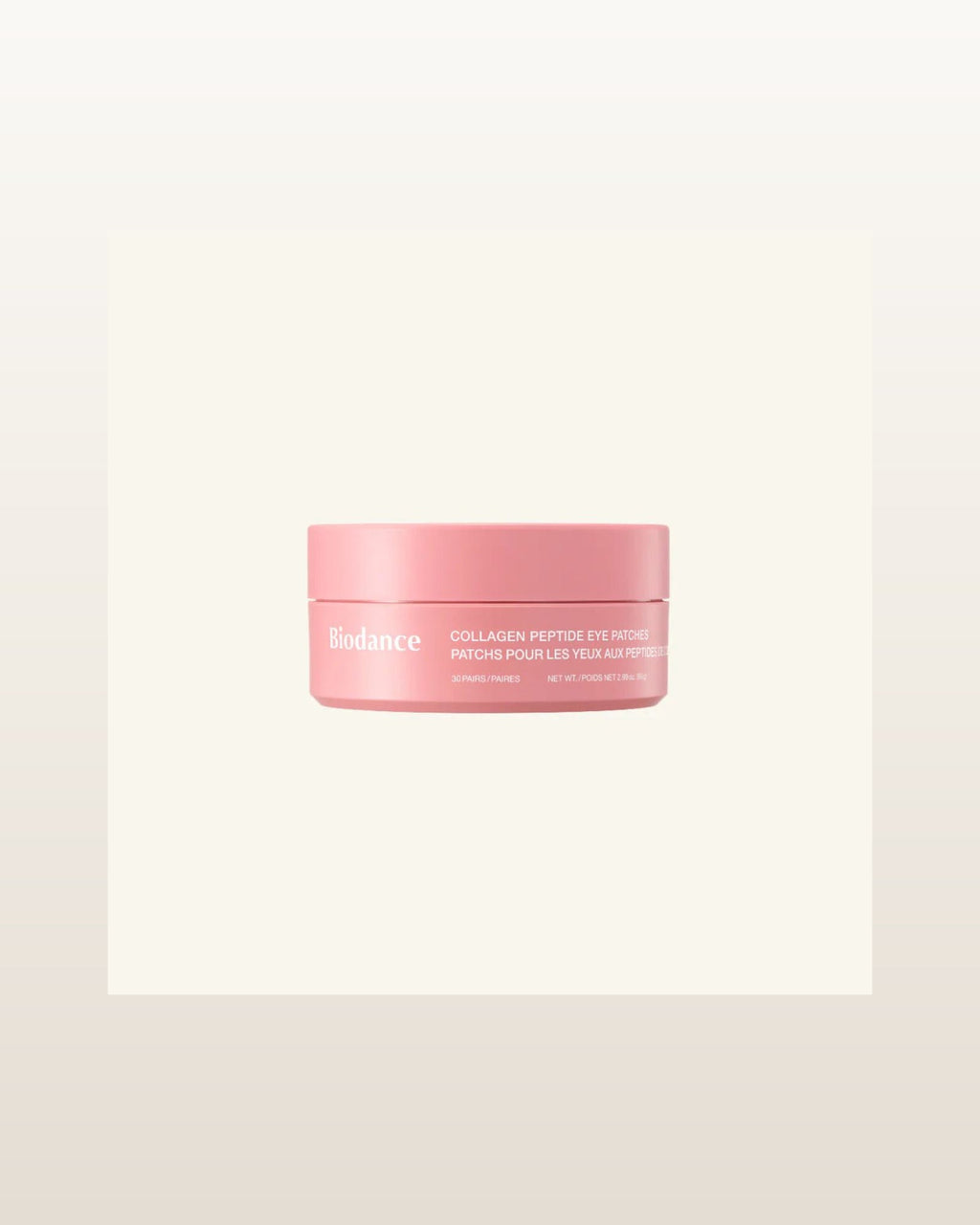 Bio Collagen Eye Patches — product media concept (merchant packaging preserved, studio background only)