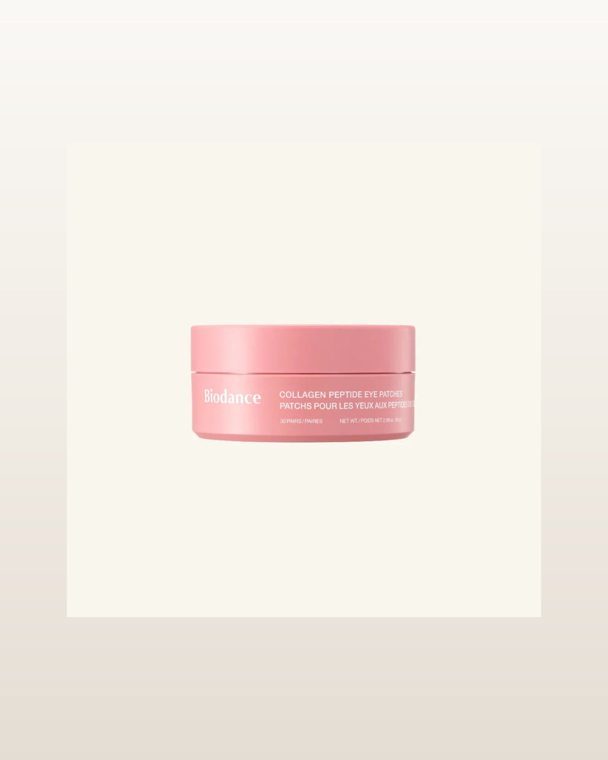 Bio Collagen Eye Patches — product media concept (merchant packaging preserved, studio background only)