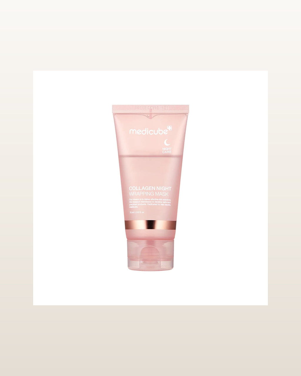 Medicube Collagen Night Wrapping Mask — product media concept (merchant packaging preserved, studio background only)