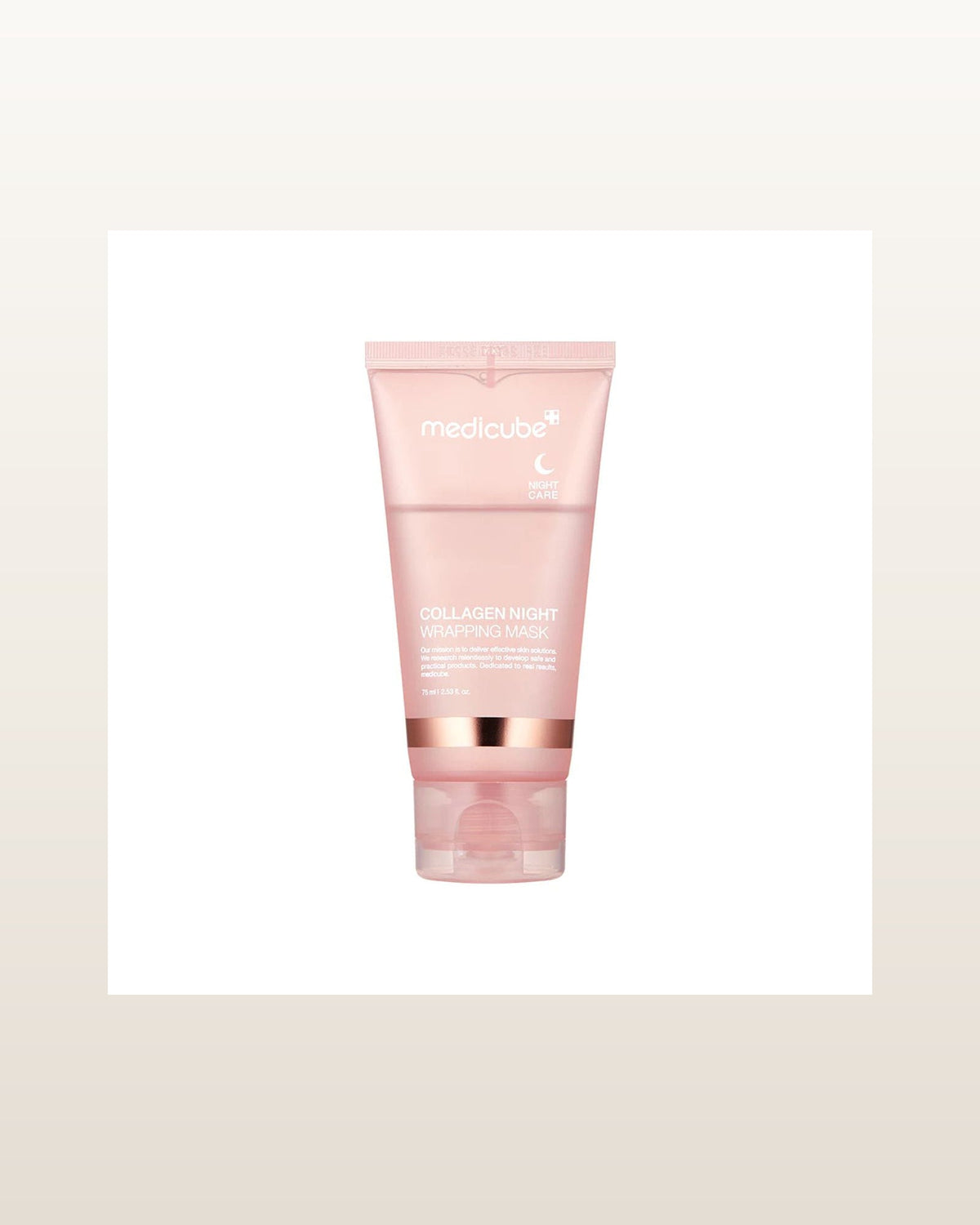 Medicube Collagen Night Wrapping Mask — product media concept (merchant packaging preserved, studio background only)
